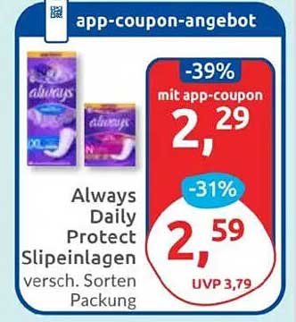 Always Daily Protect Slipeinlagen - Verschiedene Sorten