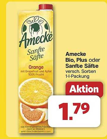 Amecke Bio, Plus oder Sanfte Säfte 1-L-Packung