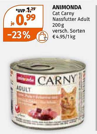 ANIMONDA Cat Carny Nassfutter Adult 200 g