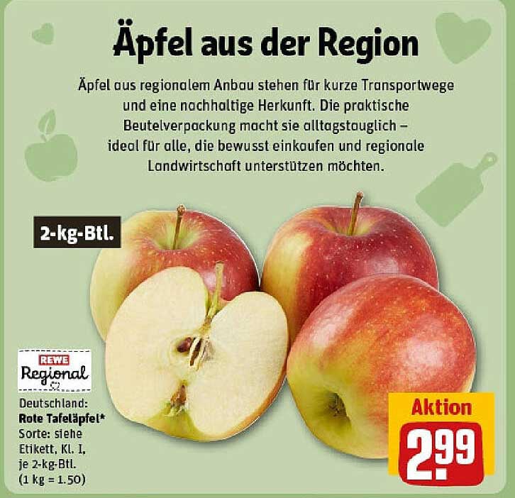 Äpfel aus der Region 2-kg-Btl.