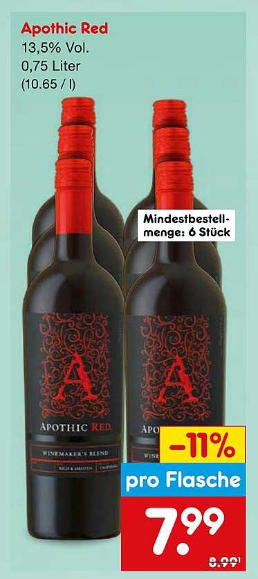 Apothic Red 0,75 Liter – Winemaker's Blend