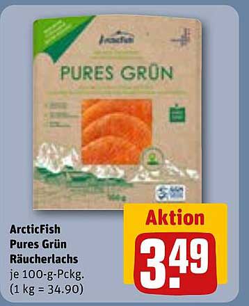 ArcticFish Pures Grün Räucherlachs je 100-g-Pckg.