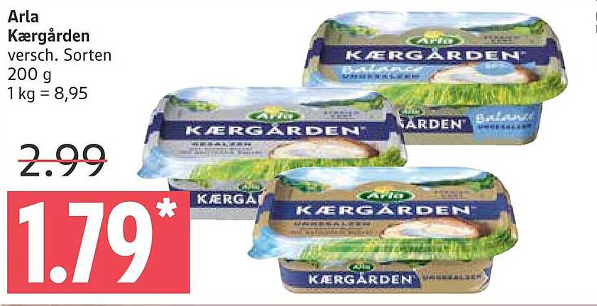 Arla Kærgården 200 g - Verschiedene Sorten