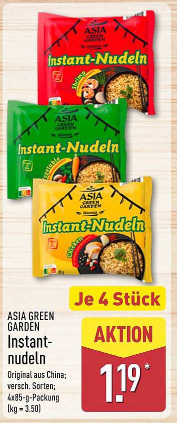 ASIA GREEN GARDEN Instant-Nudeln 4er-Packung