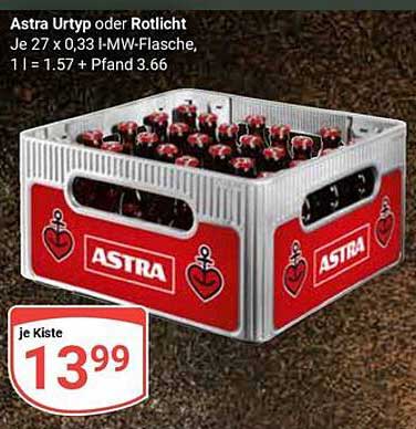 Astra Urtyp oder Rotlicht Kiste – 27 x 0,33 l