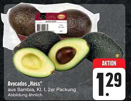 Avocados „Hass“ aus Sambia, Kl. I, 2er Packung