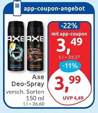 Axe Deo-Spray verschiedene Sorten 150 ml