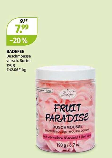 BADEFEE Duschmousse versch. Sorten 190 g