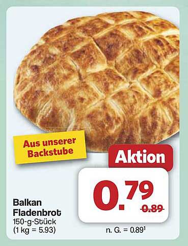 Balkan Fladenbrot - 150-g-Stück für nur 0,79 €