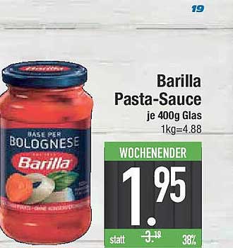 Barilla Pasta-Sauce je 400g Glas