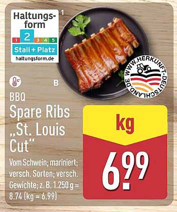 BBQ Spare Ribs „St. Louis Cut“