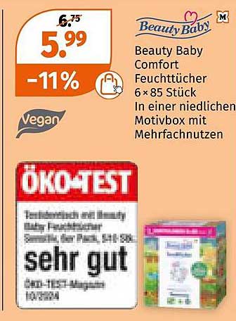 Beauty Baby Comfort Feuchttücher 6×85 Stück