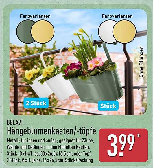 BELAVI Hängeblumenkasten/-töpfe