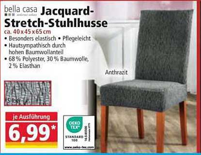 bella casa Jacquard-Stretch-Stuhlhülse