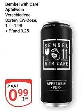 Bembel with Care Apfelwein – 0,5 l Dose zum Einführungspreis!