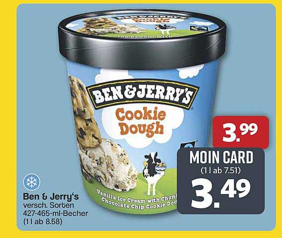 Ben & Jerry's Cookie Dough 427-465 ml-Becher