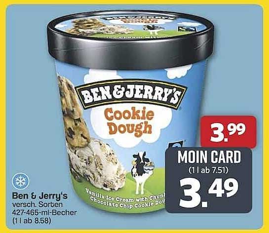 Ben & Jerry's Cookie Dough - Verschiedene Sorten (427-465 ml)