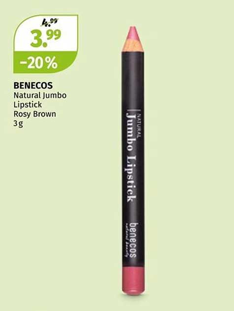 BENECOS Natural Jumbo Lipstick Rosy Brown 3g