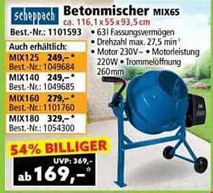 Betonmischer MIX65 von Scheppach