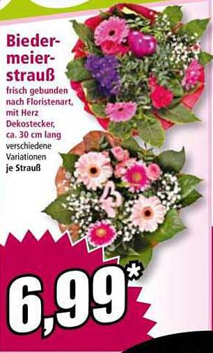 Biedermeierstrauß – frisch gebunden nach Floristenart
