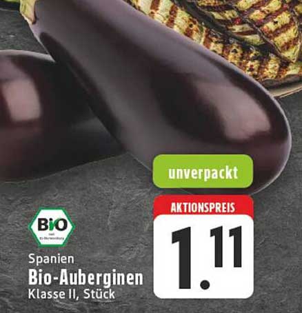 Bio-Auberginen Klasse II, Stück