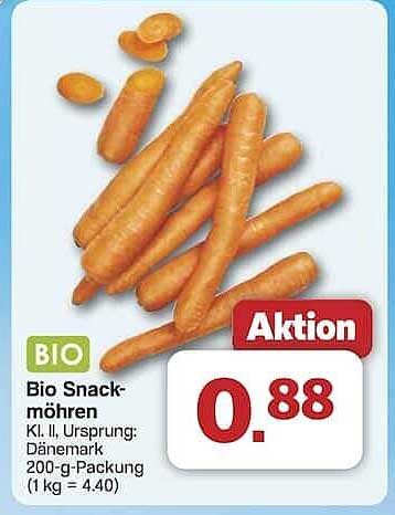 Bio Snack-Möhren 200-g-Packung