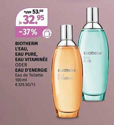 BIOTHERM L'Eau, Eau Pure, Eau Vitaminée oder Eau d'Énergie Eau de Toilette 100 ml