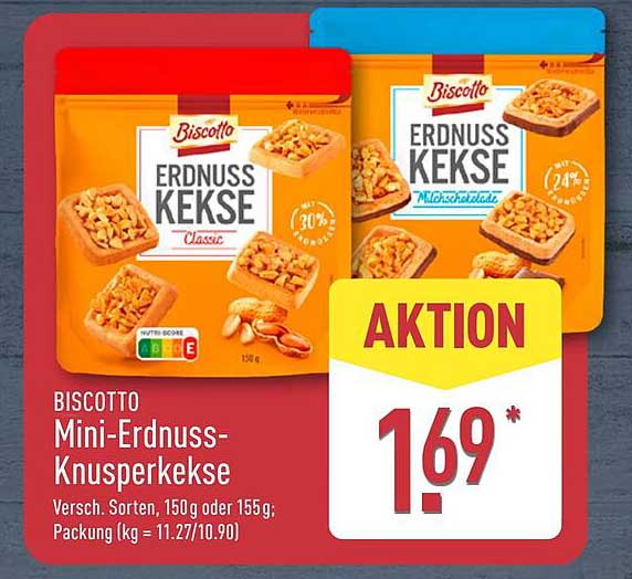 Biscotto Mini-Erdnuss-Knusperkekse