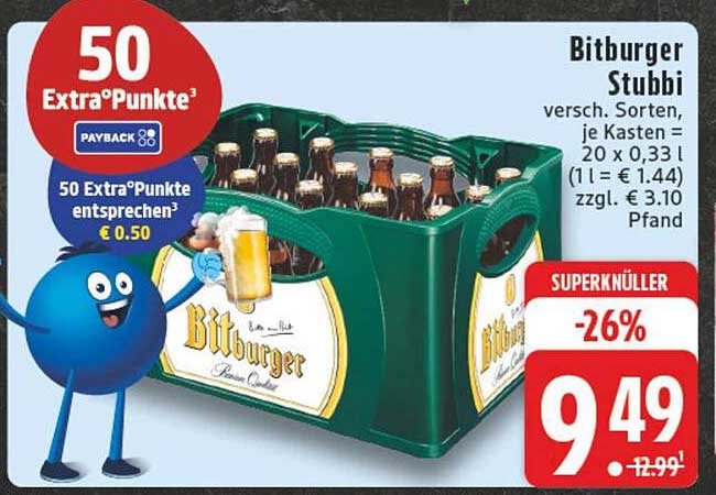 Bitburger Stubbi 20 x 0,33 L - Superknüller zum Sonderpreis!