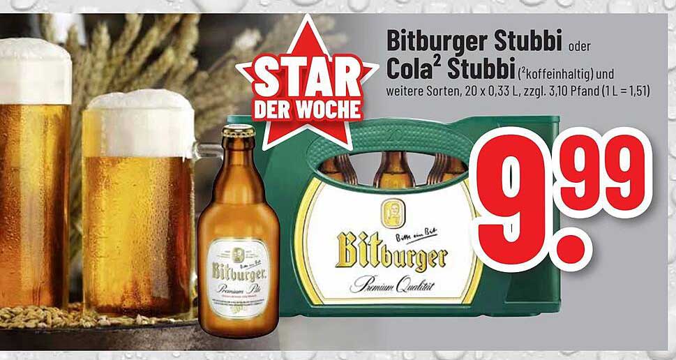 Bitburger Stubbi oder Cola² Stubbi