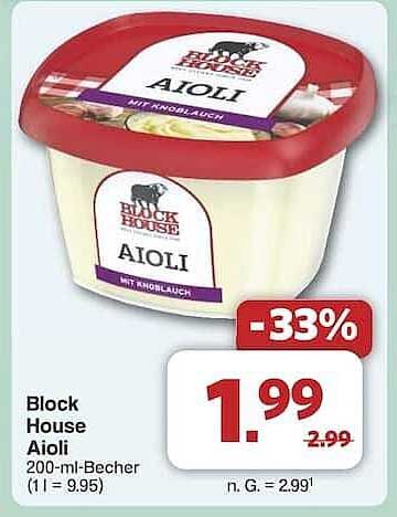 Block House Aioli 200-ml-Becher mit Knoblauch