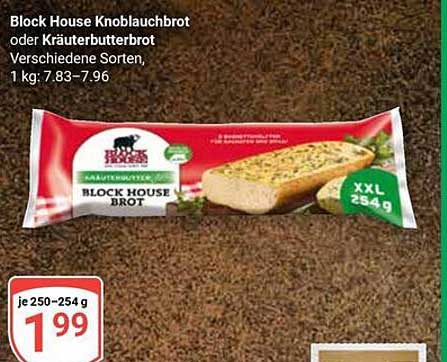 Block House Knoblauchbrot oder Kräuterbutterbrot - Verschiedene Sorten
