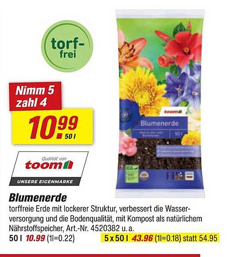 Blumenerde 50 l – torffrei