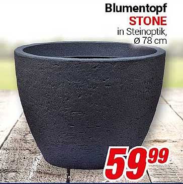 Blumentopf STONE in Steinoptik, Ø 78 cm