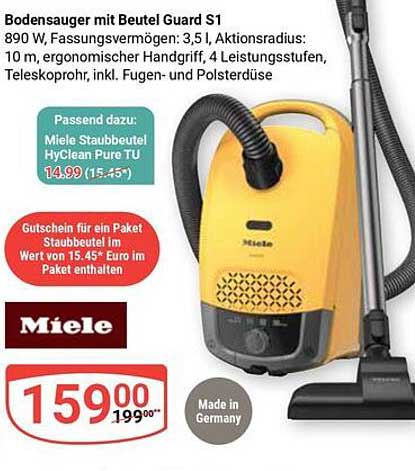 Bodensauger mit Beutel Guard S1 von Miele