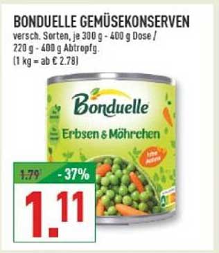 BONDUELLE GEMÜSEKONSERVEN - Erbsen & Möhren