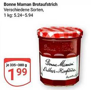 Bonne Maman Brotaufstrich - Erdbeerkonfitüre 335-380 g