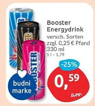 Booster Energy Drink - verschiedene Sorten