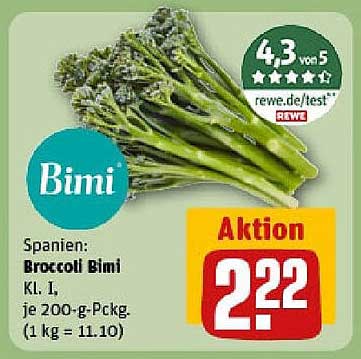 Broccoli Bimi Kl. I, je 200-g-Pckg.