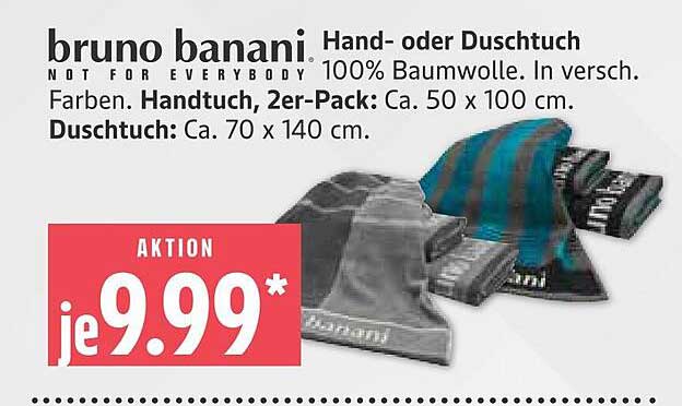 bruno banani Hand- oder Duschhandtuch 100% Baumwolle