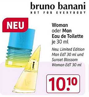 bruno banani Woman oder Man Eau de Toilette je 30 ml