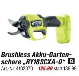 Brushless Akku-Gartenschere „RY18SCXA-0“