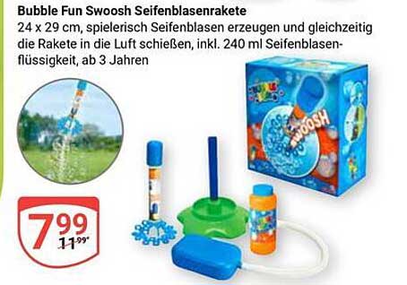 Bubble Fun Swoosh Seifenblasenrakete