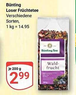 Bünting Loser Früchtetee, Waldfrucht, 200 g für nur 2,99 €