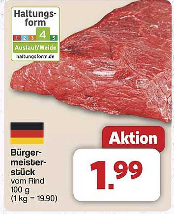 Bürgermeisterstück vom Rind - Aktion