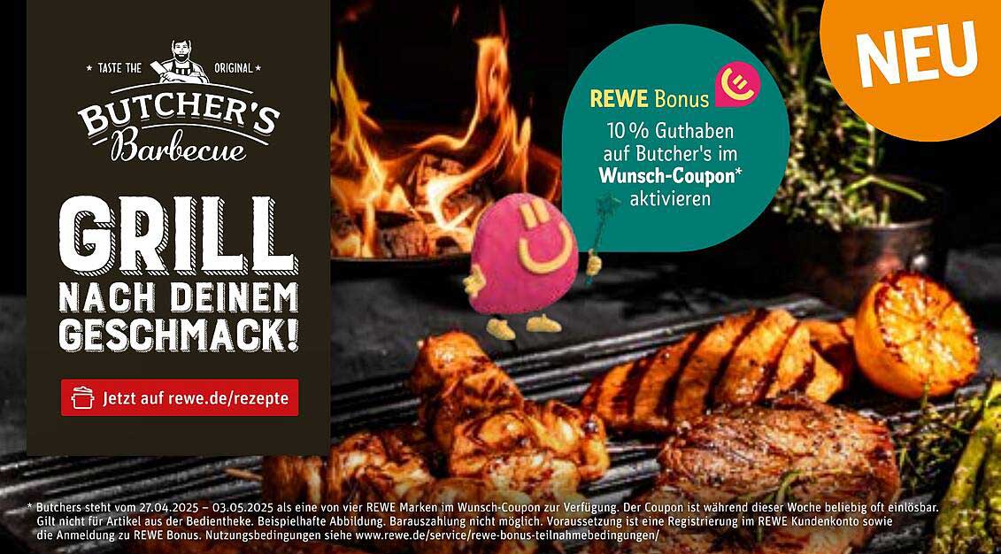 Butcher's Barbecue Grill nach Deinem Geschmack!
