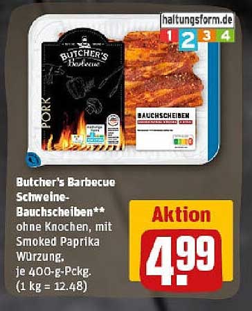 Butcher's Barbecue Schweine-Bauchscheiben