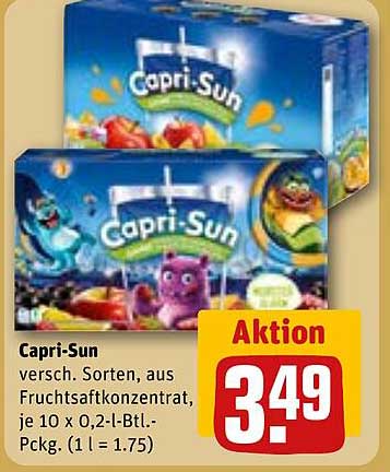 Capri-Sun - Verschiedene Sorten aus Fruchtsaftkonzentrat, 10 x 0,2 l-Btl.