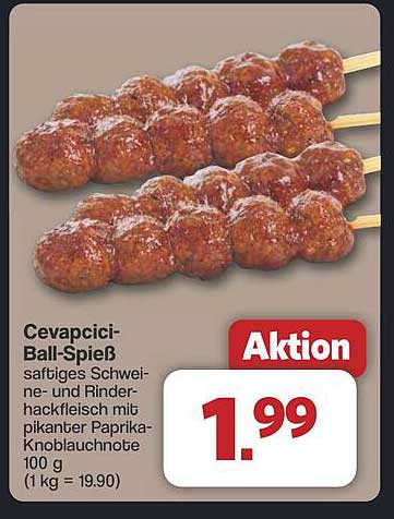 Cevapcici-Ball-Spieß