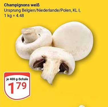 Champignons weiß je 400 g-Schale